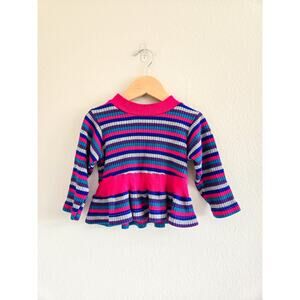 Toddler Girls Vintage Ribbed Peplum Top Likely Healthtex